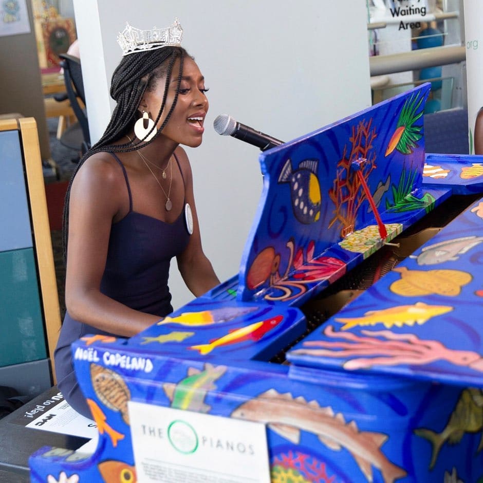 Public piano in Durham, North Carolina, United States