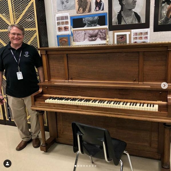 Public piano in Frisco, Texas, United States