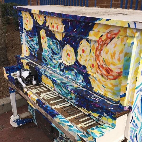 Public piano in Plano, Texas, United States