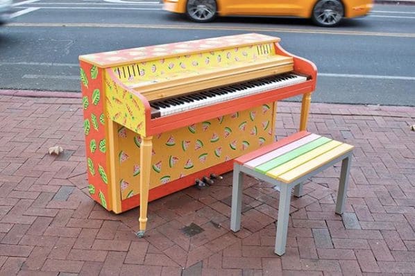 Public piano in Santa Barbara, California, United States