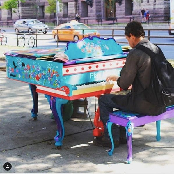 Public piano in Bethlehem, Pennsylvania, United States