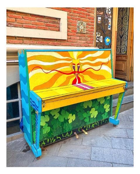 Photo of Tbilisi, Georgia at The House Of Sheron Mar, 69, Merab Aleksidze Street, Vake-Saburtalo Raion, Tbilisi, 0102, Georgia. Did not see a single person play this street piano…