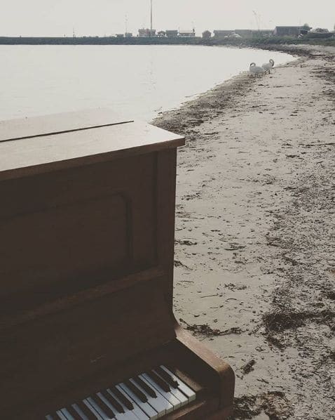 Public piano in Skåne County, Sweden