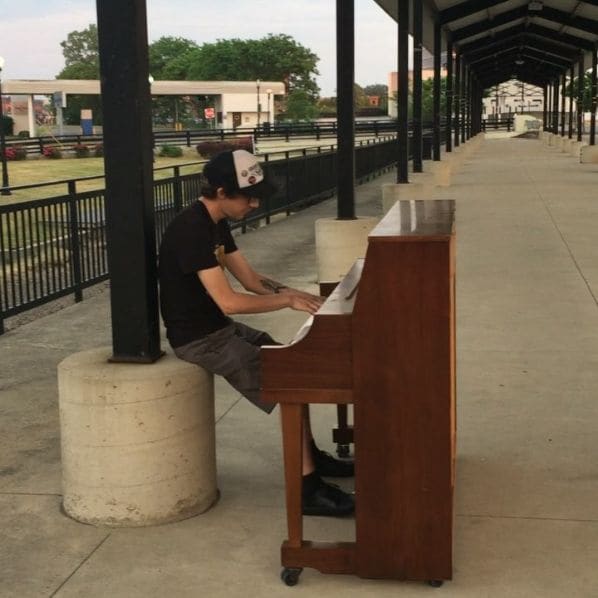 Public piano in Jackson County, Michigan, United States