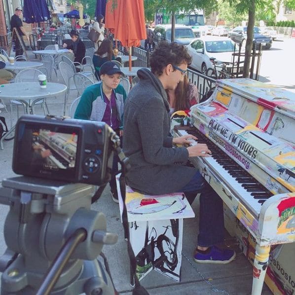 Public piano in Boston, Massachusetts, United States