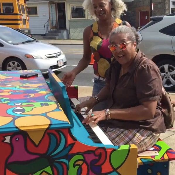 Public piano in Boston, Massachusetts, United States