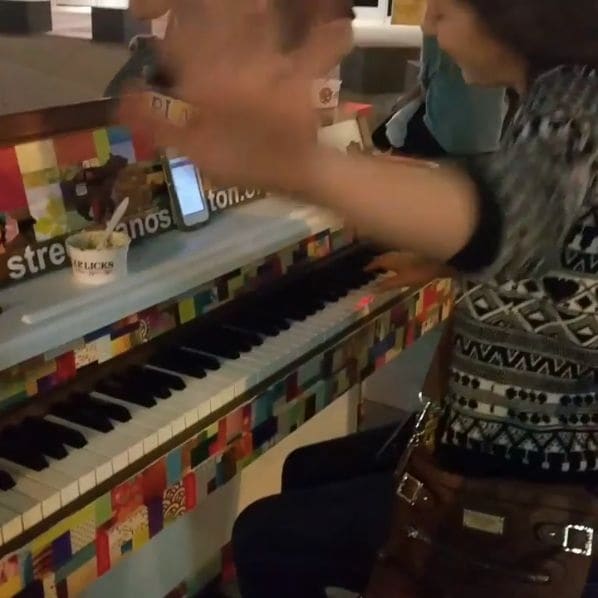 Public piano in Boston, Massachusetts, United States