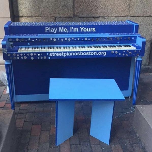 Public piano in Boston, Massachusetts, United States
