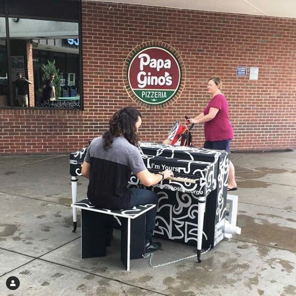 Public piano in Boston, Massachusetts, United States