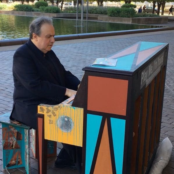 Public piano in Boston, Massachusetts, United States