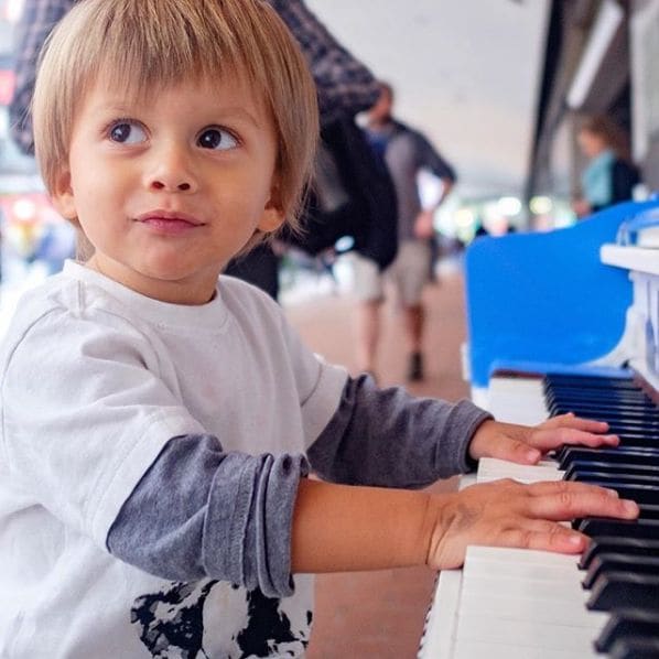 Public piano in Boston, Massachusetts, United States