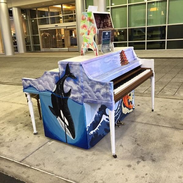 Public piano in Reading, Pennsylvania, United States
