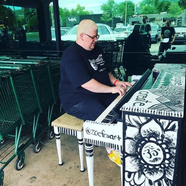 Public piano in Oakland County, Michigan, United States