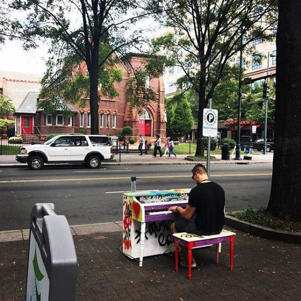 Public piano in Charlotte, North Carolina, United States