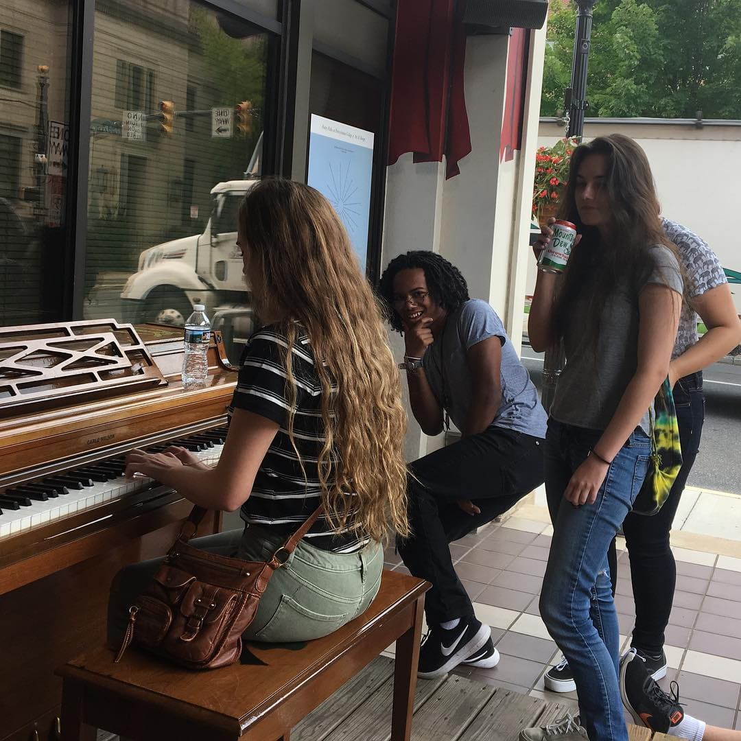 Public piano in York, Pennsylvania, United States