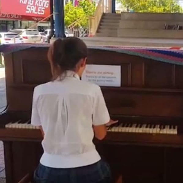 Public piano in Bundaberg, Queensland, Australia