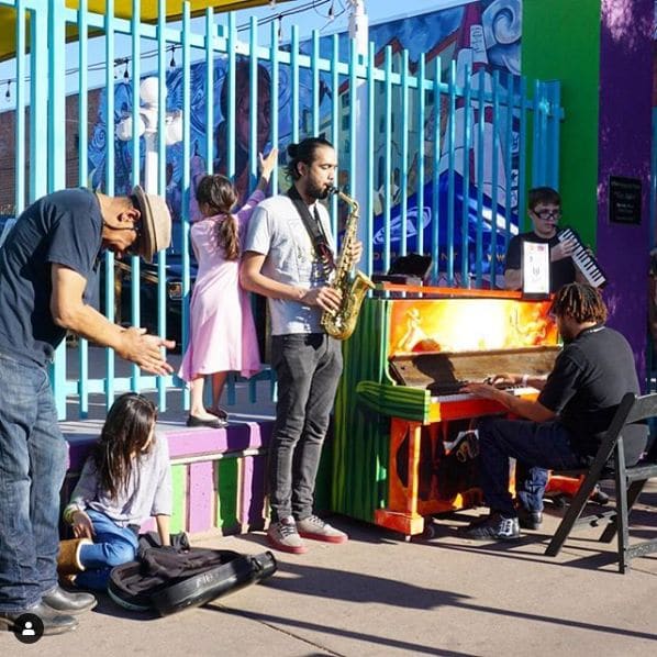 Photo of Historic Fourth Avenue at Butterfly Mural, East 8th Street, Iron Horse, Tucson, Pima County, Arizona, 85721-0078, United States