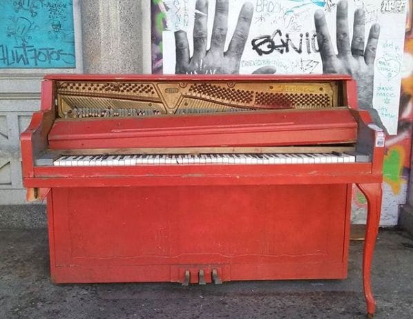 Public piano in Trenton, New Jersey, United States
