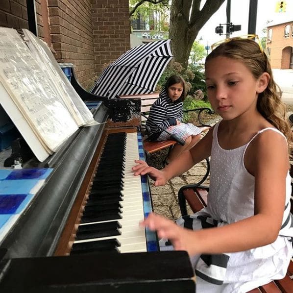 Public piano in Traverse City, Michigan, United States
