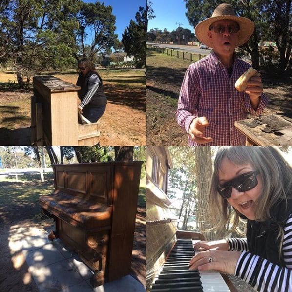 Public piano in The Rural City of Murray Bridge, South Australia, Australia