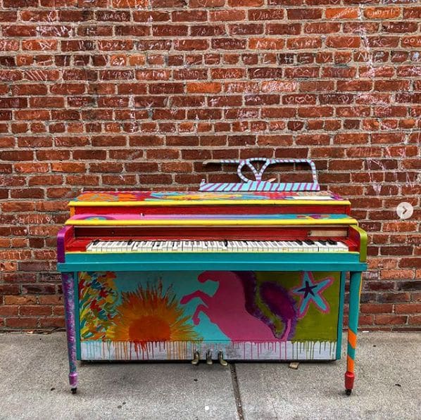 Public piano in Oakland County, Michigan, United States