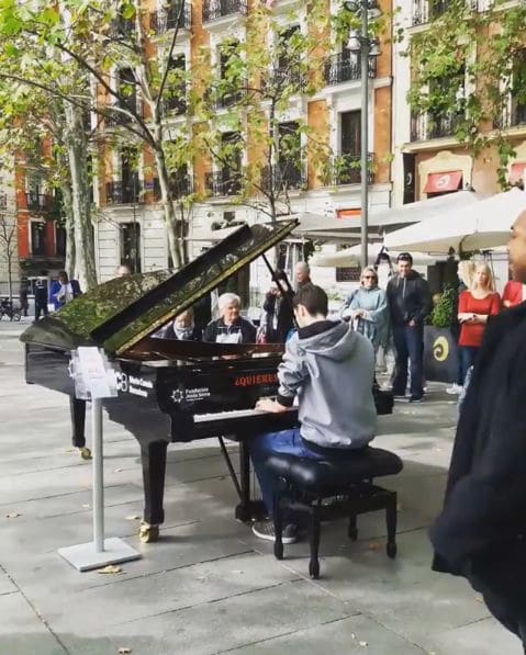 Public piano in Madrid, Community of Madrid, Spain