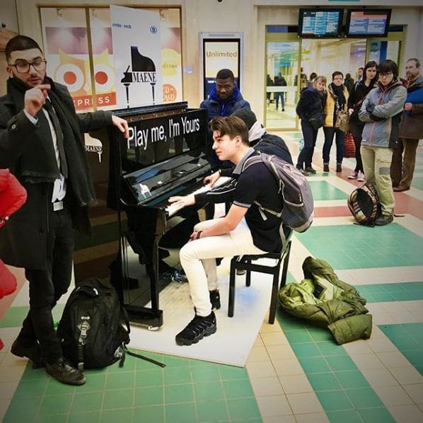 Public piano in Brussels-Capital, Belgium