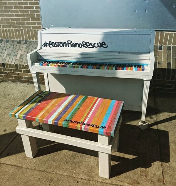 Public piano in Easton, Pennsylvania, United States