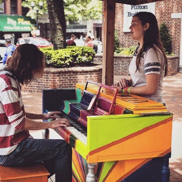 Public piano in Lancaster, Pennsylvania, United States