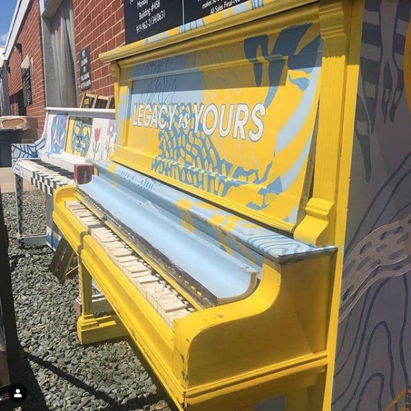 Public piano in Orange County, North Carolina, United States