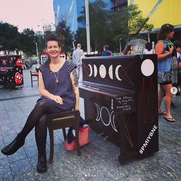 Public piano in Brisbane City, Queensland, Australia