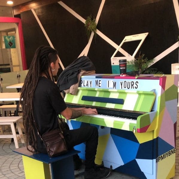 Public piano in Brisbane City, Queensland, Australia