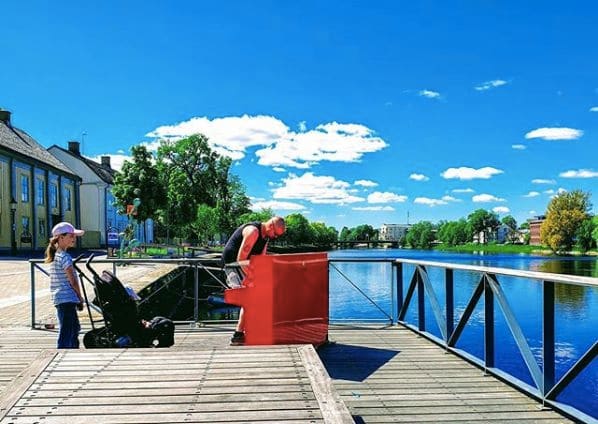 Public piano in Karlstad, Sweden