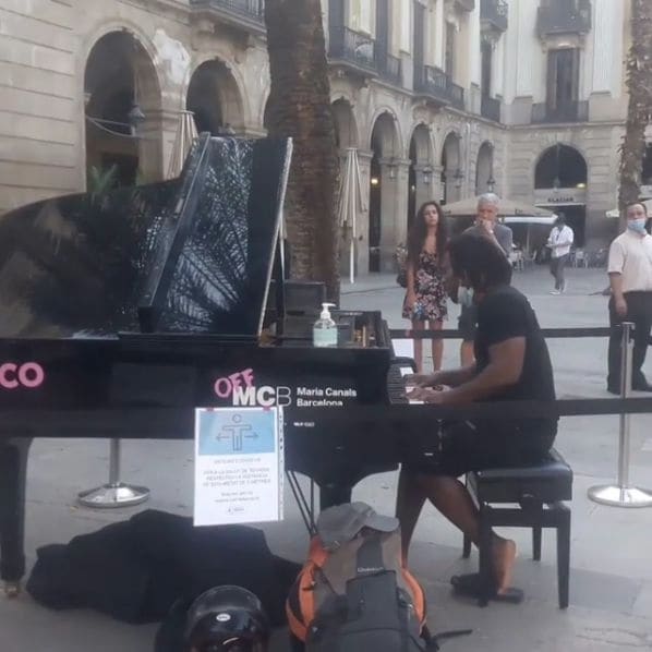 Public piano in Barcelona, Catalonia, Spain