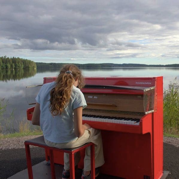 Public piano in Värmland County, Sweden