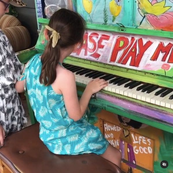 Public piano in Eumundi, Queensland, Australia
