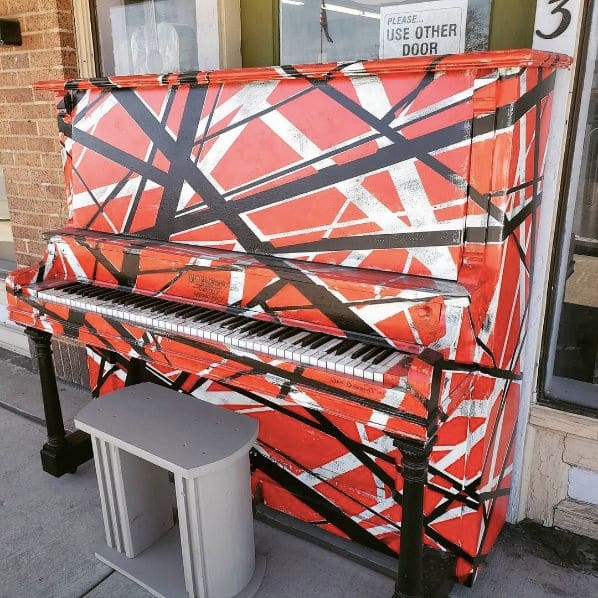 Public piano in Williamson County, Texas, United States