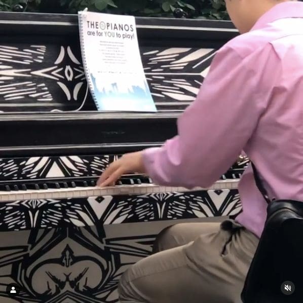 Public piano in New York, New York, United States