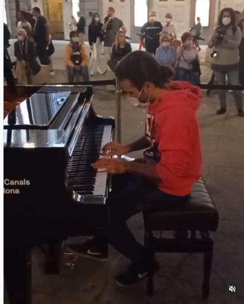 Public piano in Madrid, Community of Madrid, Spain