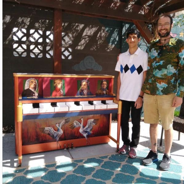 Public piano in Lodi, California, United States