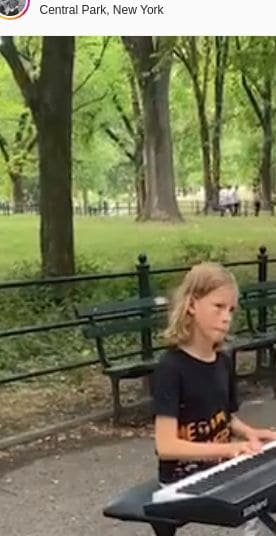 Public piano in New York, New York, United States