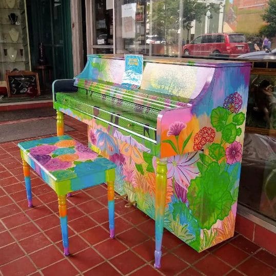 Public piano in Rockingham County, North Carolina, United States