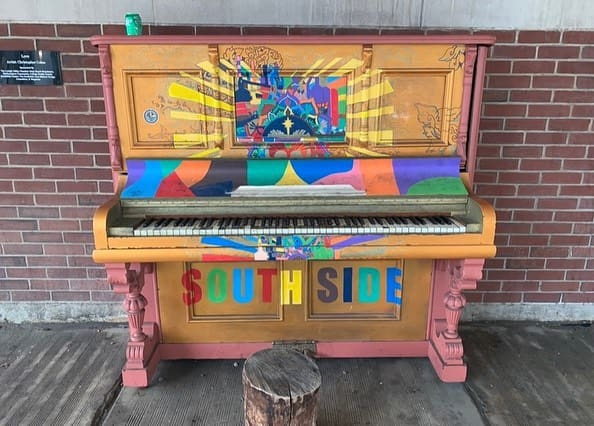 Public piano in Bethlehem, Pennsylvania, United States