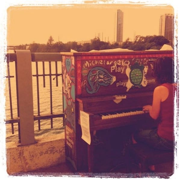 Public piano in Austin, Texas, United States
