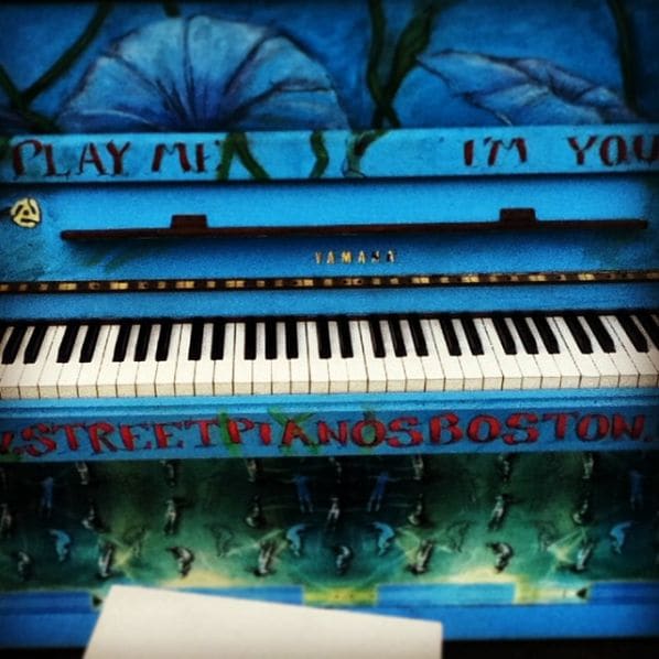 Public piano in Boston, Massachusetts, United States